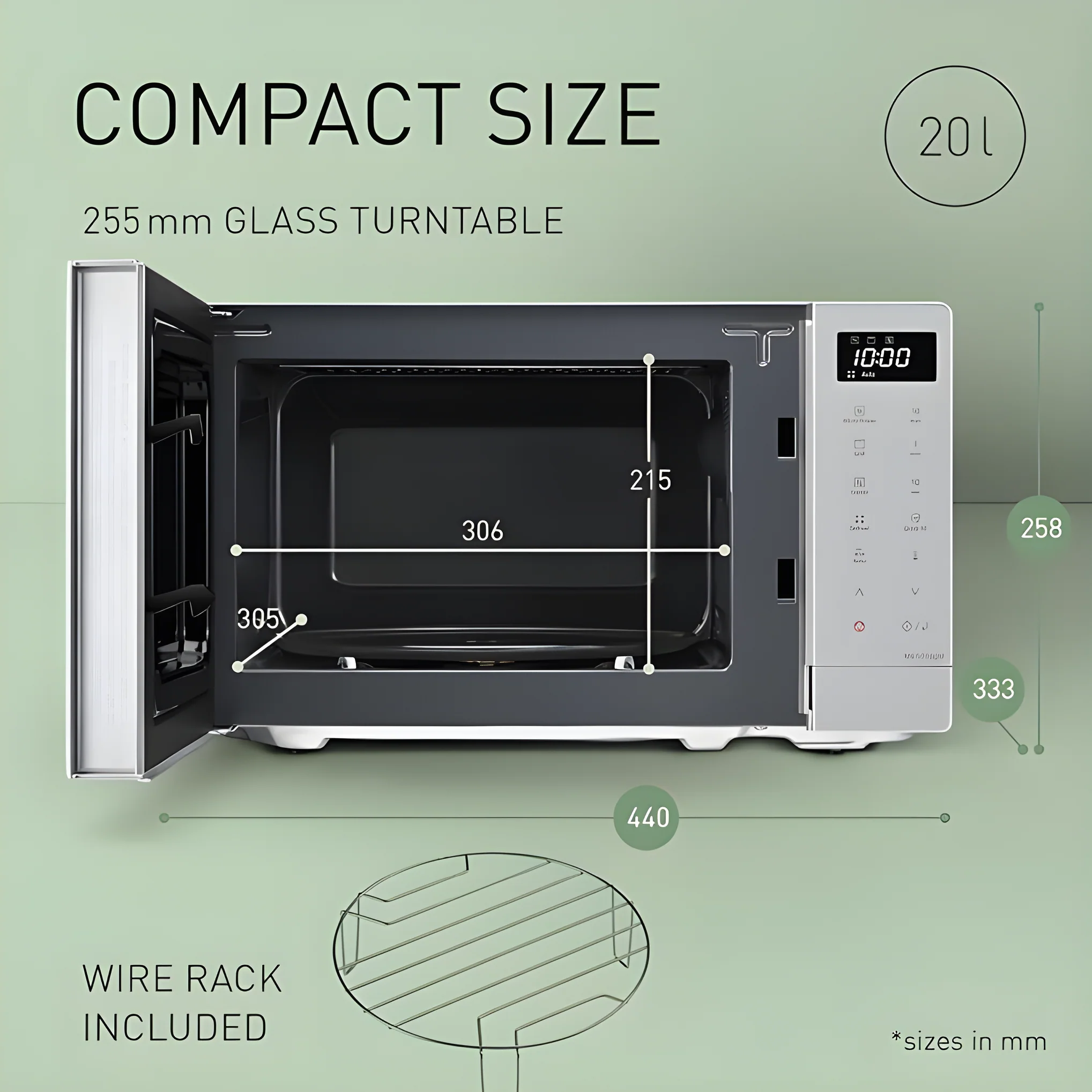 Panasonic NN-GT23QMBPQ - Silver 20L Microwave with Grill - Image 3