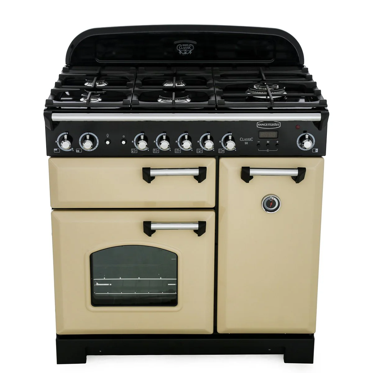 Rangemaster CLA90NGFCR/C - Cream/Chrome Gas Range Cooker - 90cm - A+ Energy