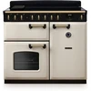 Rangemaster CLDL100EIPPCR/AB1 - Pale Cream/Antique Brass 100cm Range Cooker - Induction Hob - A energy - Image 2
