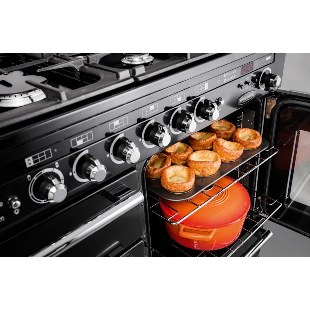 Rangemaster Encore EDL110DFFCB/C - Charcoal Black 110cm Range Cooker - Dual Fuel - A Rated - Image 3