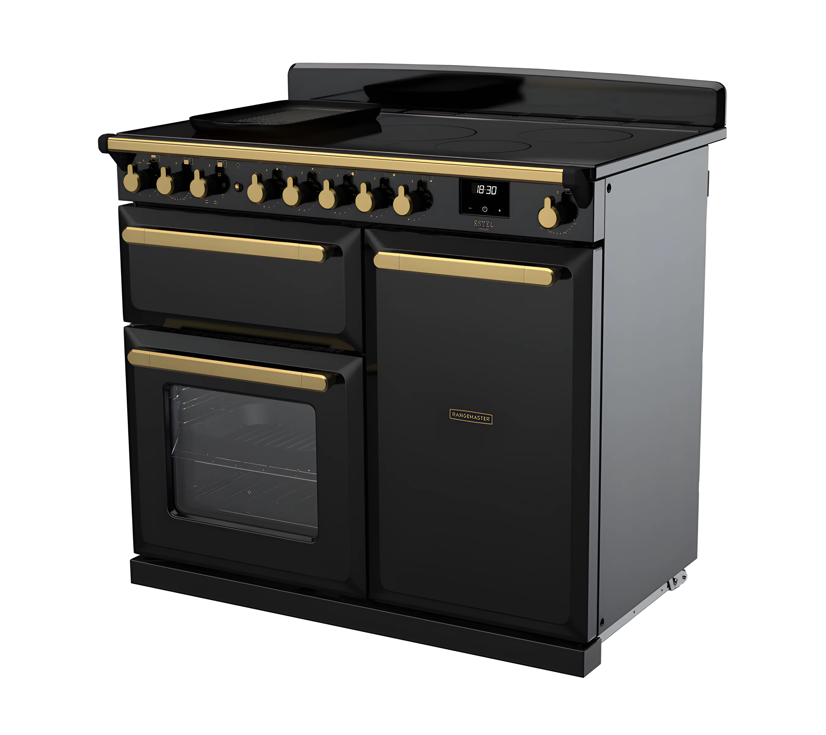 Rangemaster ESDL100EIPGBL/AB1 Estel Deluxe 100cm Induction Black/Antique Brass - Image 2
