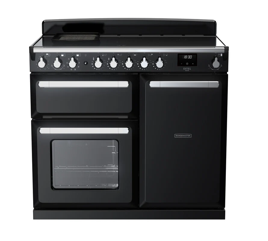 Rangemaster ESDL100EIPGBL/CM1 Estel Deluxe 100cm Induction Black/Chrome