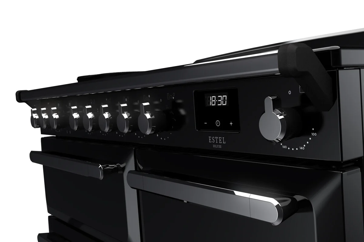 Rangemaster ESDL100EIPGBL/CM1 Estel Deluxe 100cm Induction Black/Chrome - Image 2