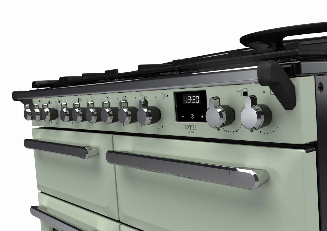 Rangemaster ESDLB110DFPMNT/CM1 Estel Deluxe 110cm BC Dual Fuel Mint/Chrome - Image 3