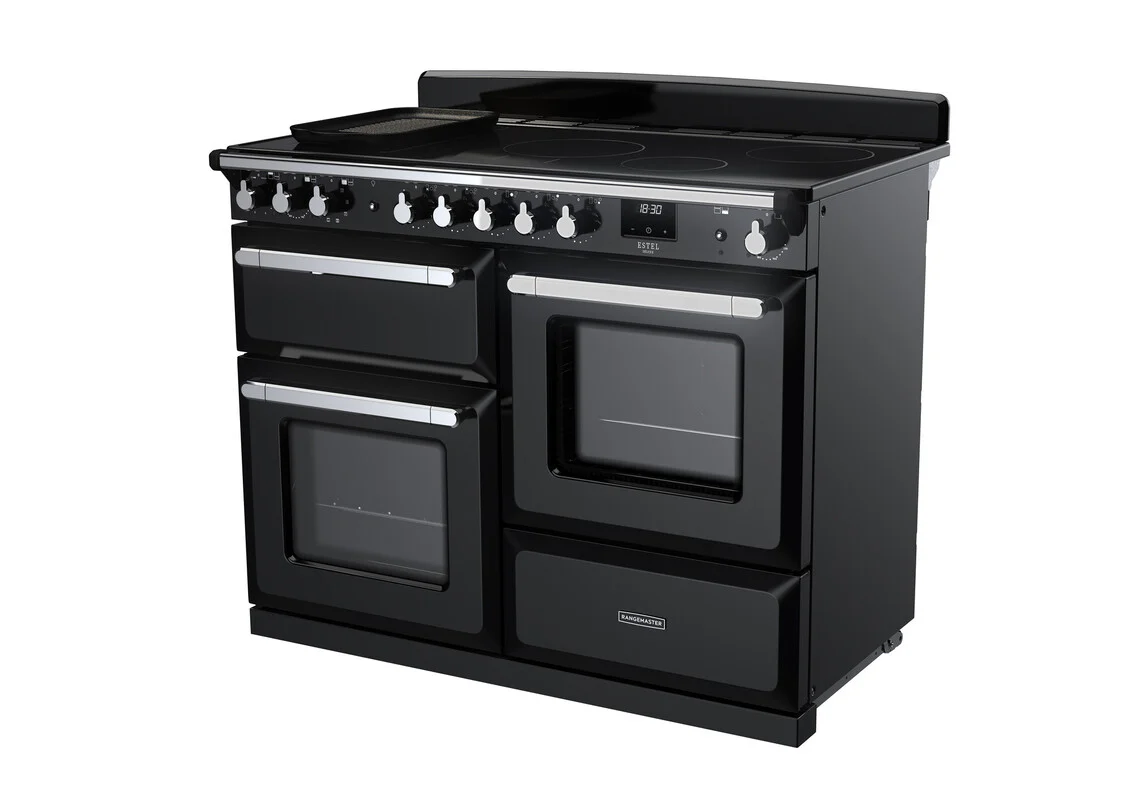 Rangemaster ESDLO110EIPGBL/CM1 Estel Deluxe 110cm Induction Black/Chrome - Image 2