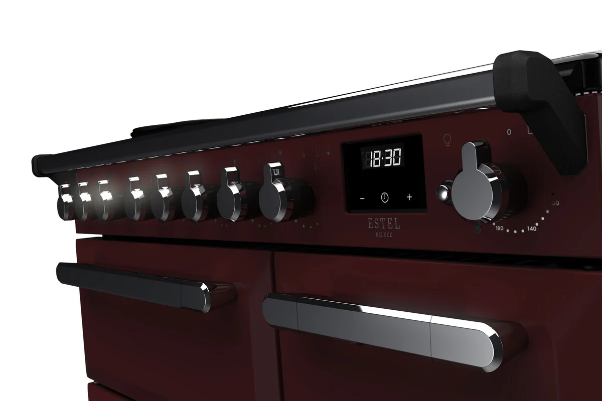 Rangemaster ESDL90EIPBOR/CM1 Estel Deluxe 90cm Induction Bordeaux/Chrome - Image 2