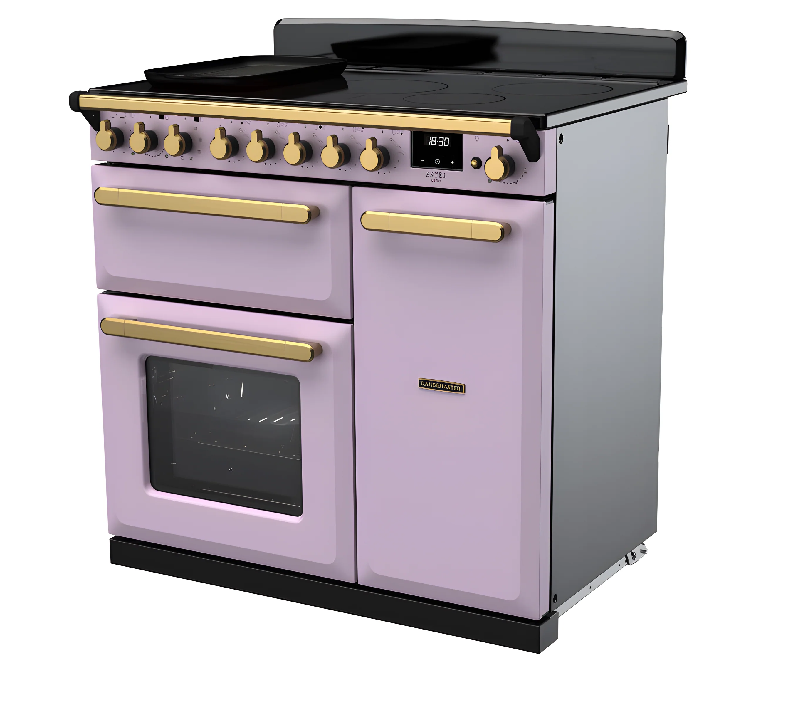 Rangemaster ESDL90EIPHTH/AB1 Estel Deluxe 90cm Induction Heather/Antique Brass - Image 3