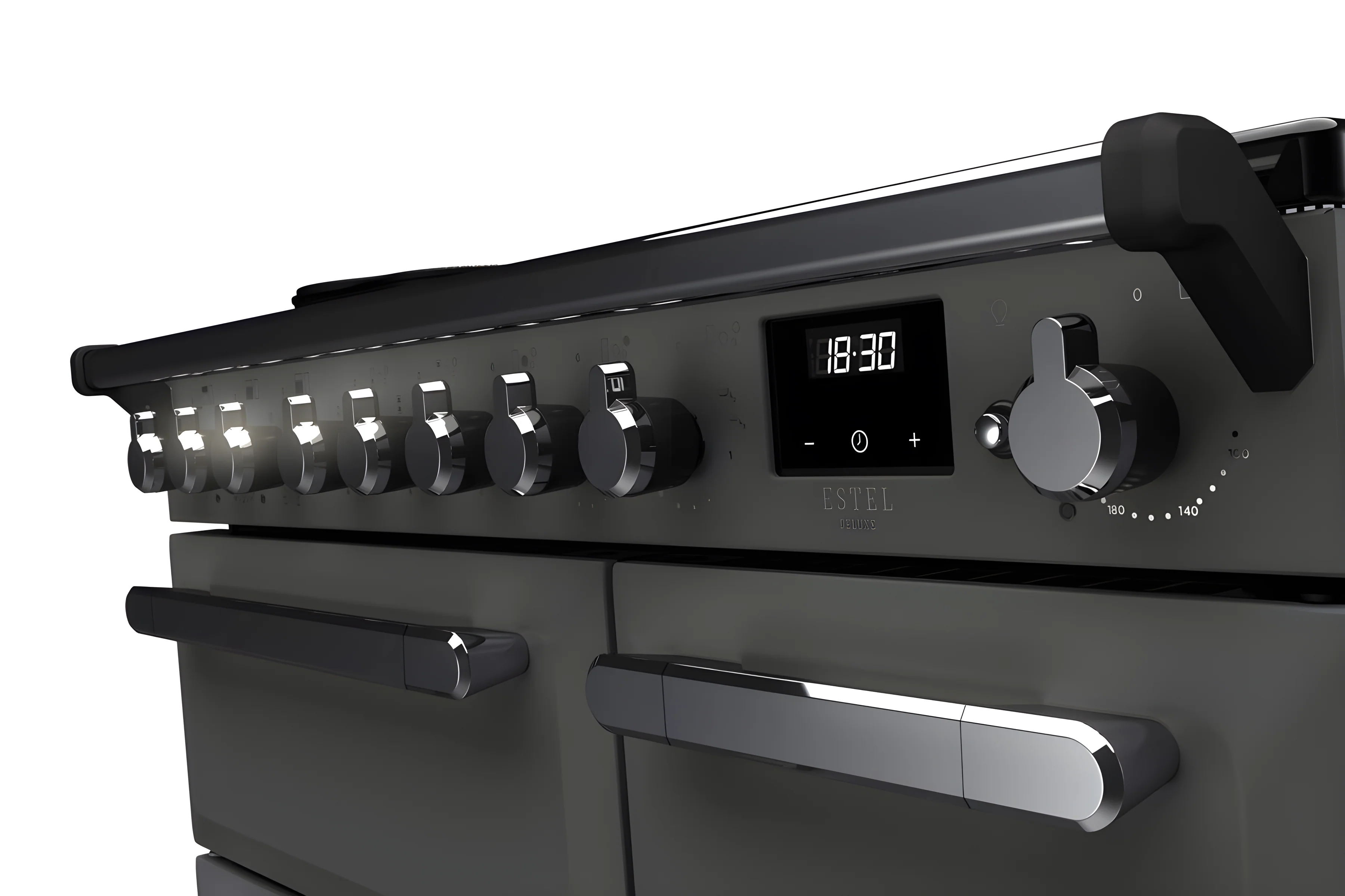 Rangemaster ESDL90EIPSLT/CM1 Estel Deluxe 90cm Induction Slate/Chrome - Image 2