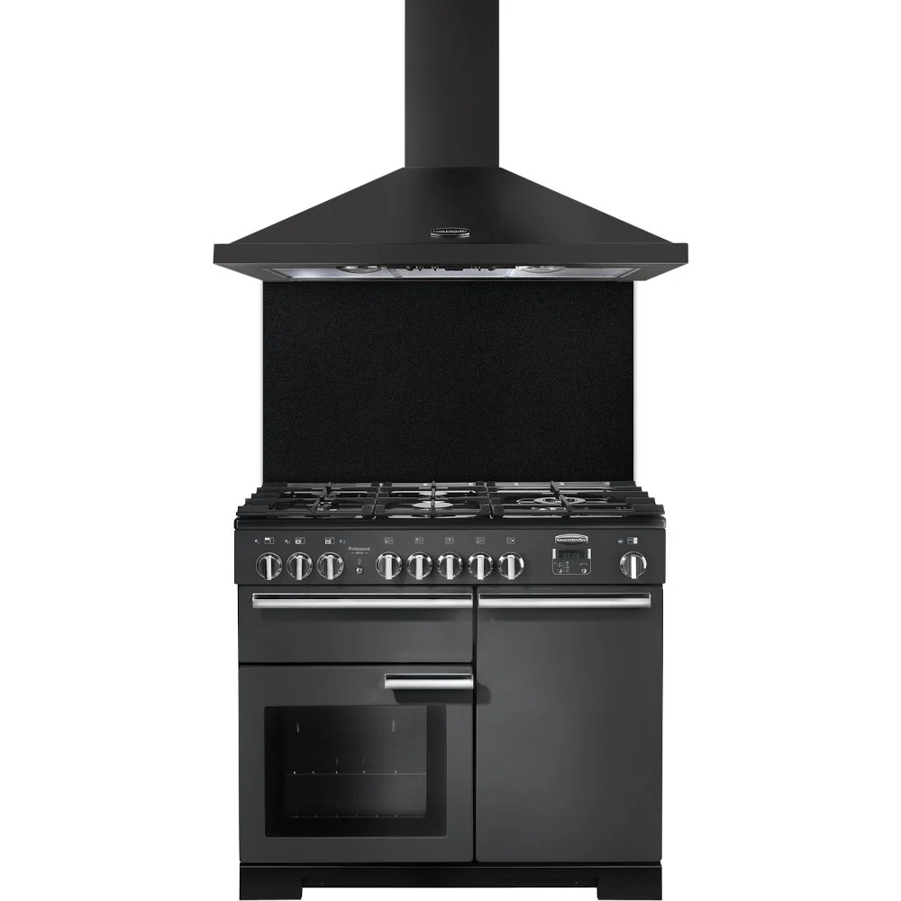Rangemaster LEIHDC100SL/C - Slate 100cm Chimney Cooker Hood - 460m³/h - D Energy - Image 2