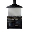 Rangemaster LEIHDC110BB - Black/Brass 110cm Chimney Cooker Hood - 460 m³/h - D Energy - Image 4