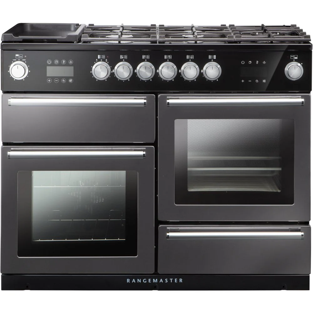 Rangemaster NEX110SODFFSL/C - Slate Dual Fuel Range Cooker - 110cm - A Energy - Image 2