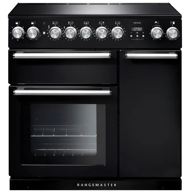 Rangemaster NEX90EIBL/C - Black 90cm Range Cooker - Induction - A Rated