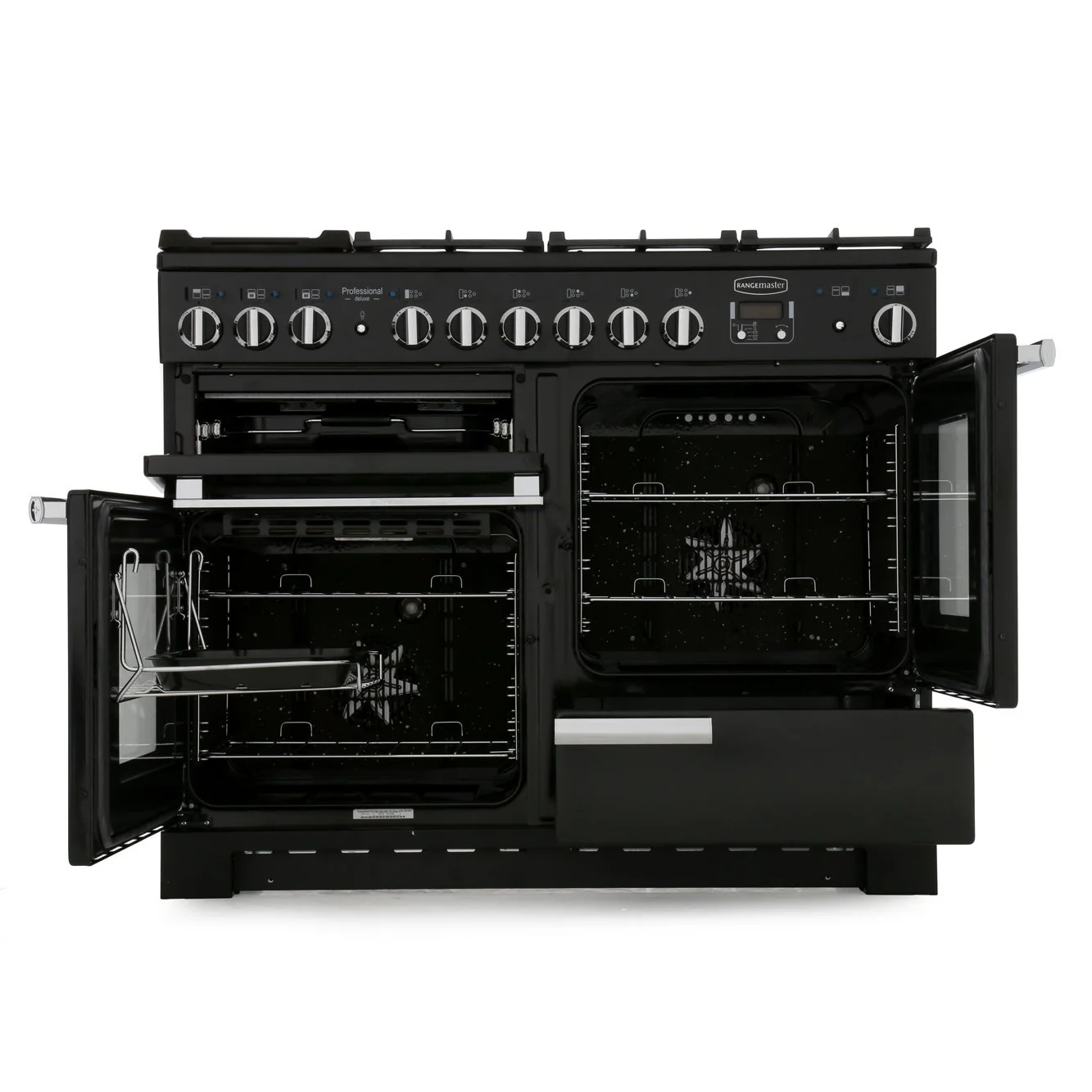 Rangemaster PDL110DFFCR/C - Cream/Chrome Range Cooker - 146L - A Rated - Image 2