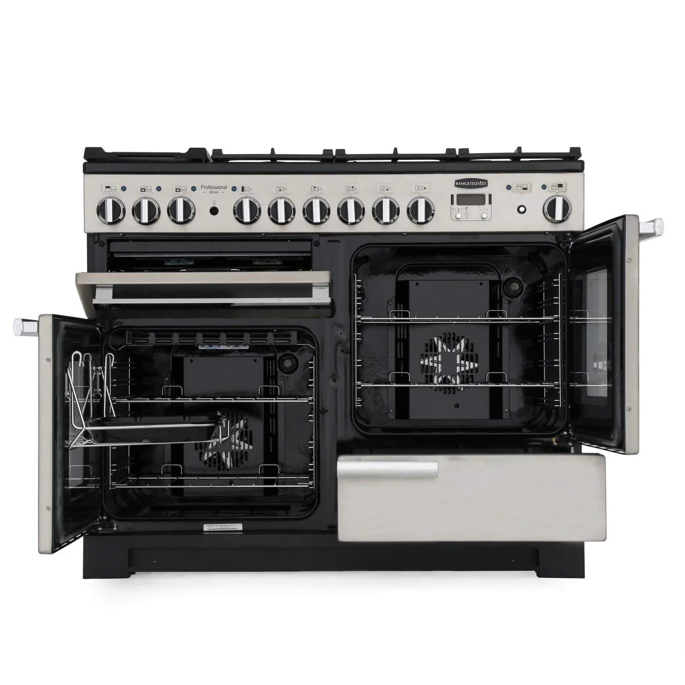 Rangemaster PDL110DFFSS/C - Stainless Steel 110cm Dual Fuel Range Cooker - 146L - A Rated - Image 5
