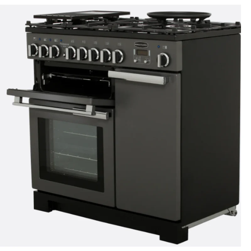 Rangemaster PDL90DFFSL/C - Grey 5 Zone Dual Fuel Cooker - Catalytic cleaning - A/A energy - Image 3