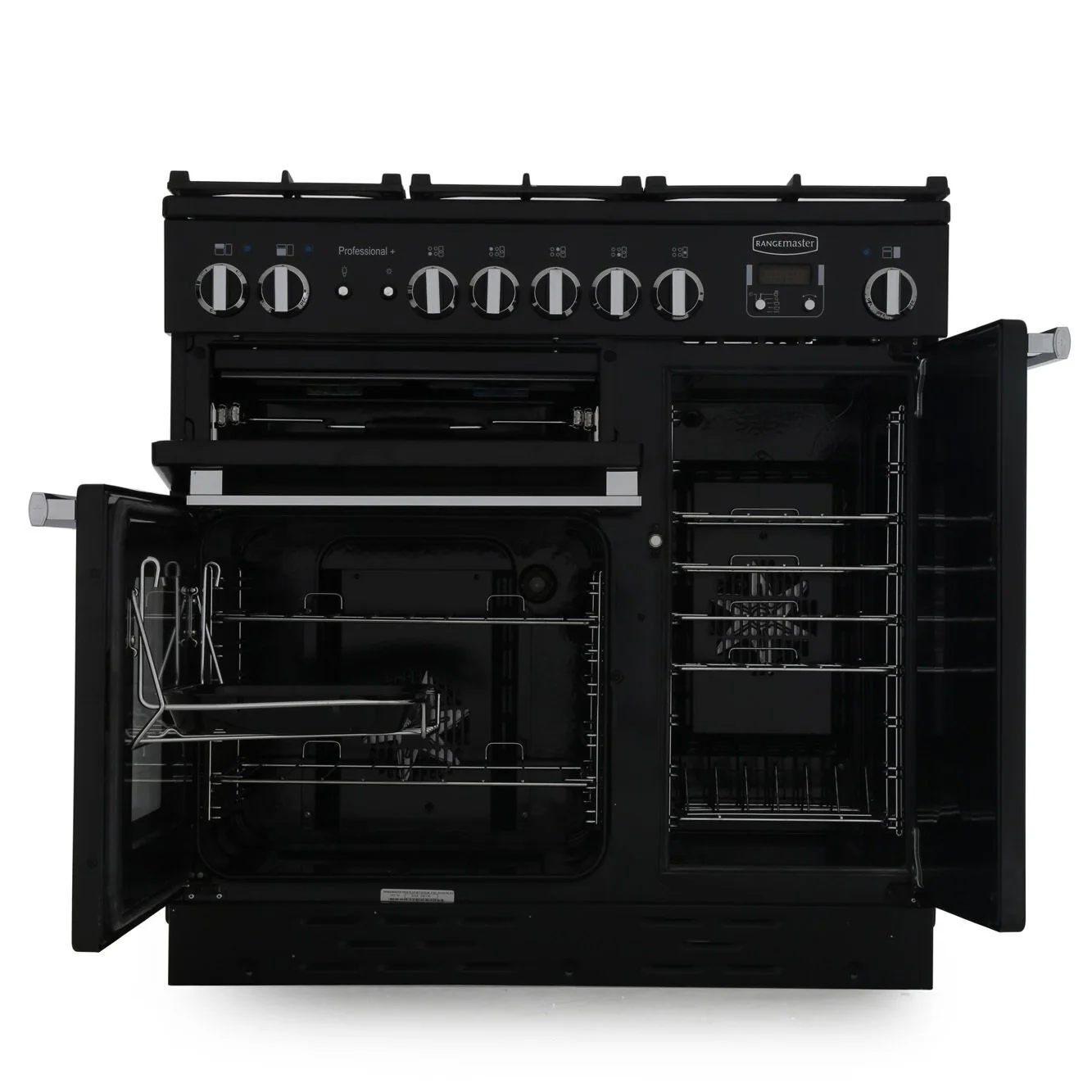 Rangemaster Professional Plus PROP90DFFCR/C - Cream/Chrome Range Cooker - 140L - A Rated - Image 2