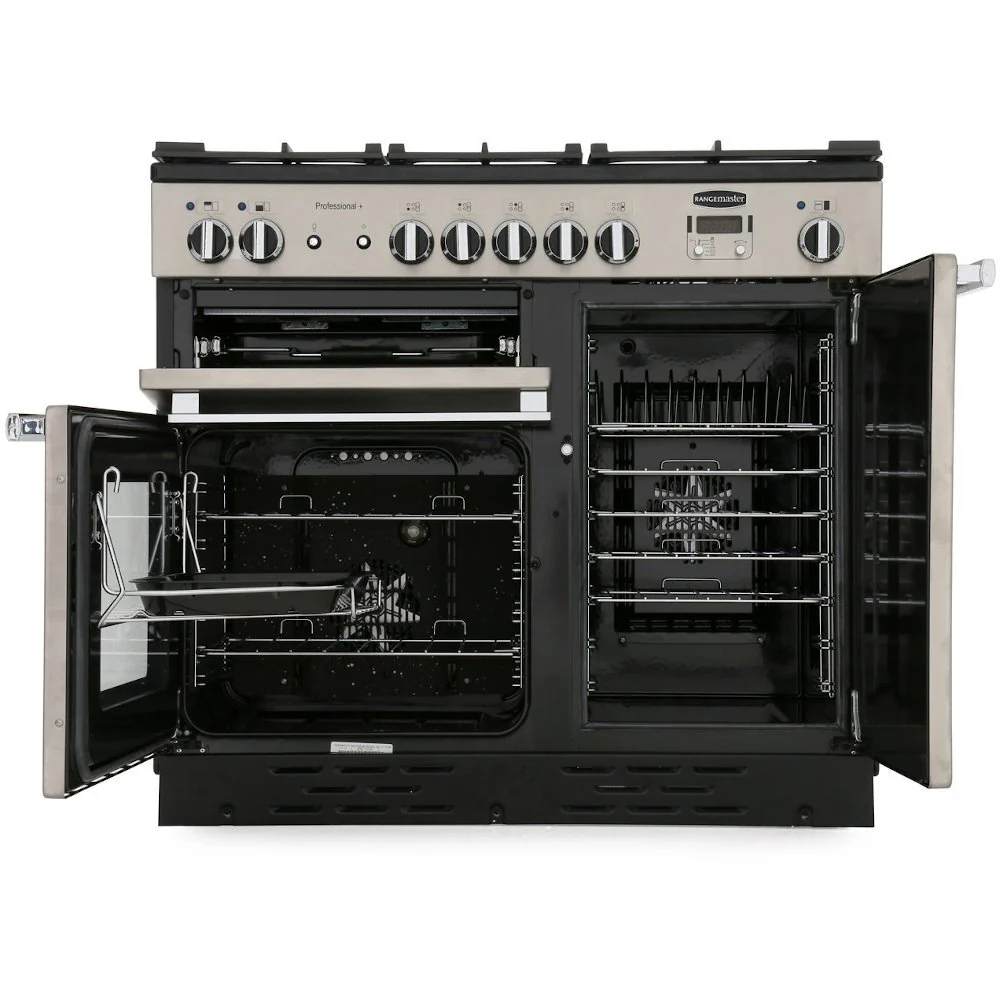 Rangemaster PROP100NGFSS/C - Stainless Steel 100cm Gas Range Cooker - Dual Oven - A+ Energy - Image 2