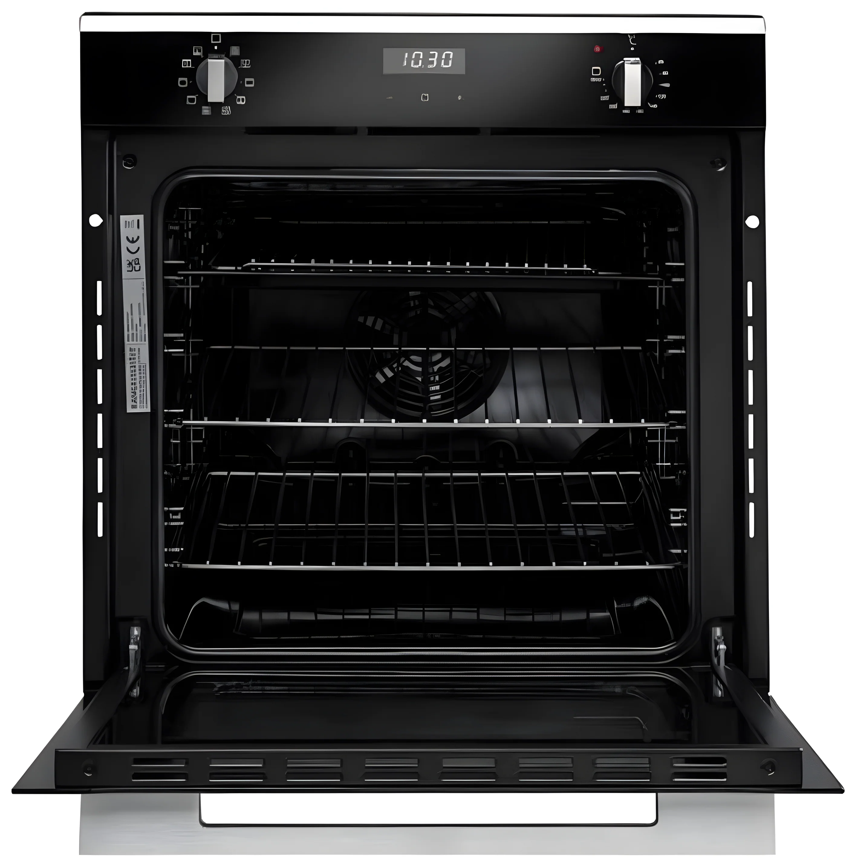 Rangemaster RMB6010BL/SS - Black Glass/Stainless Steel Single Oven - 69L - A Rated - Image 2