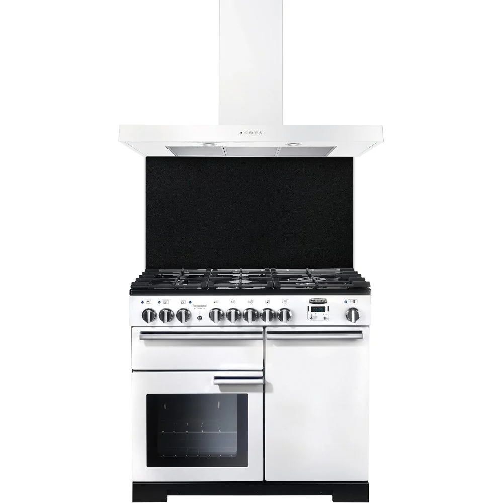 Rangemaster UNBHDS100WH - White 100cm Chimney Cooker Hood - C Energy Rating - Image 2