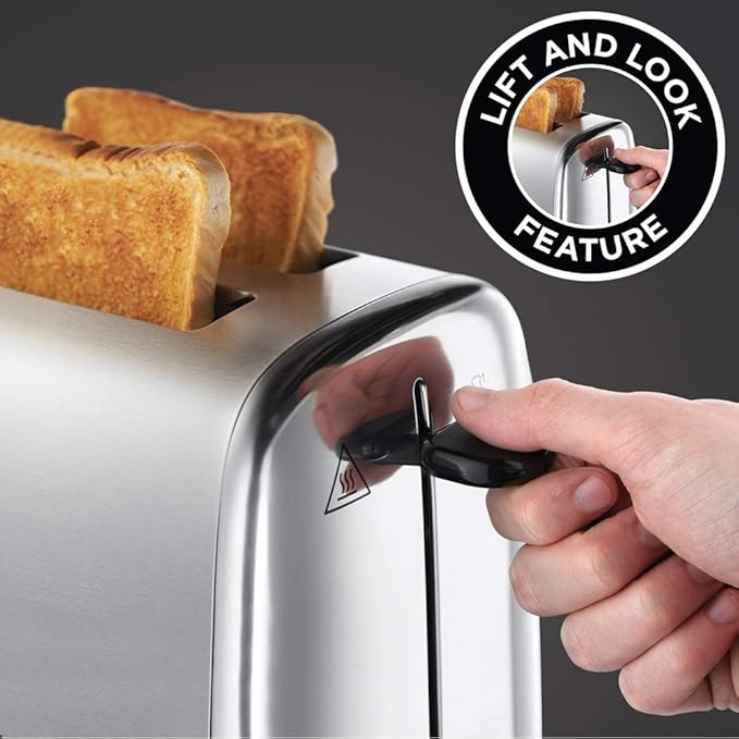 Russell Hobbs 24080 - Brushed & Polished 2 Slice Toaster - 850W - Energy Rating Unknown - Image 2