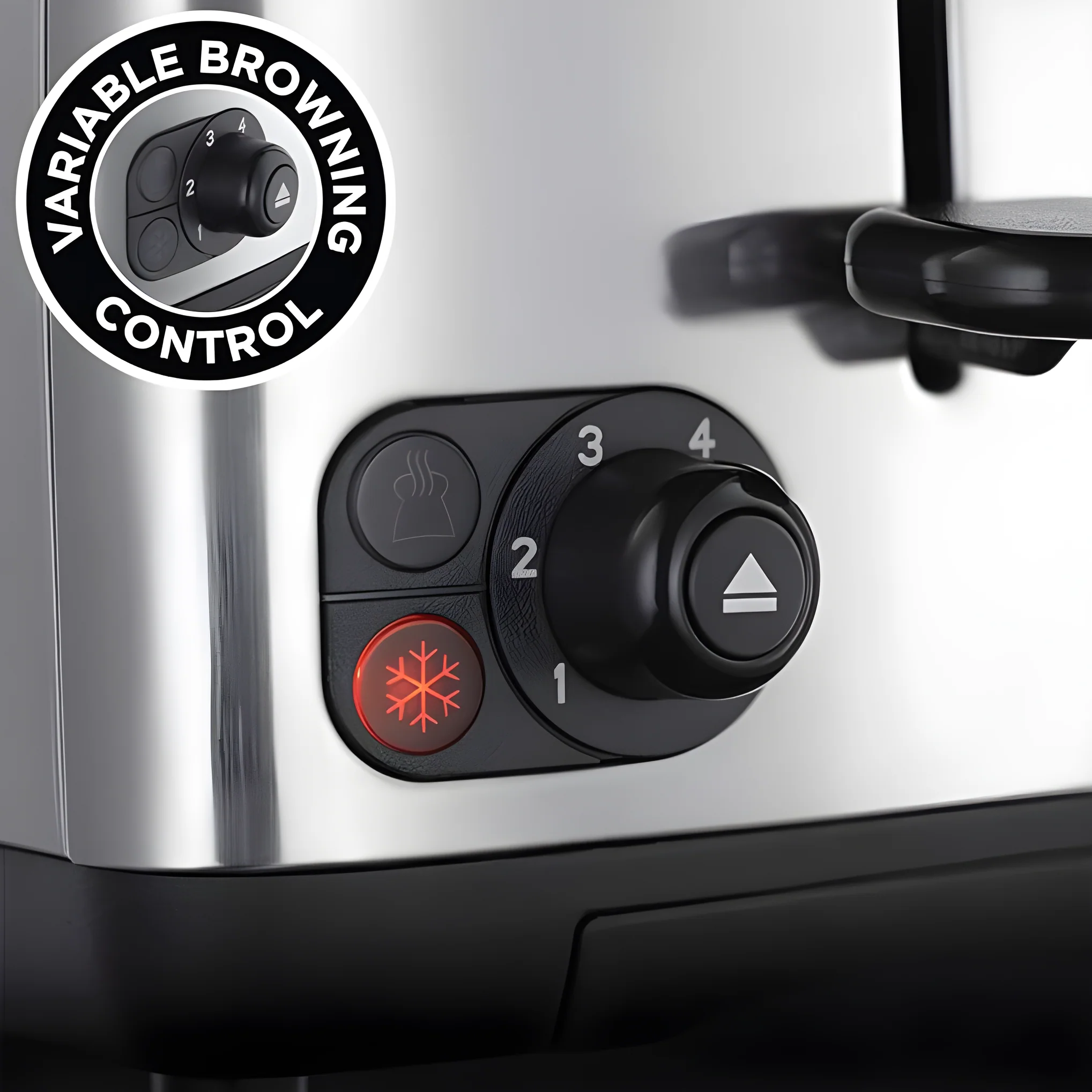 Russell Hobbs 24080 - Brushed & Polished 2 Slice Toaster - 850W - Energy Rating Unknown - Image 3