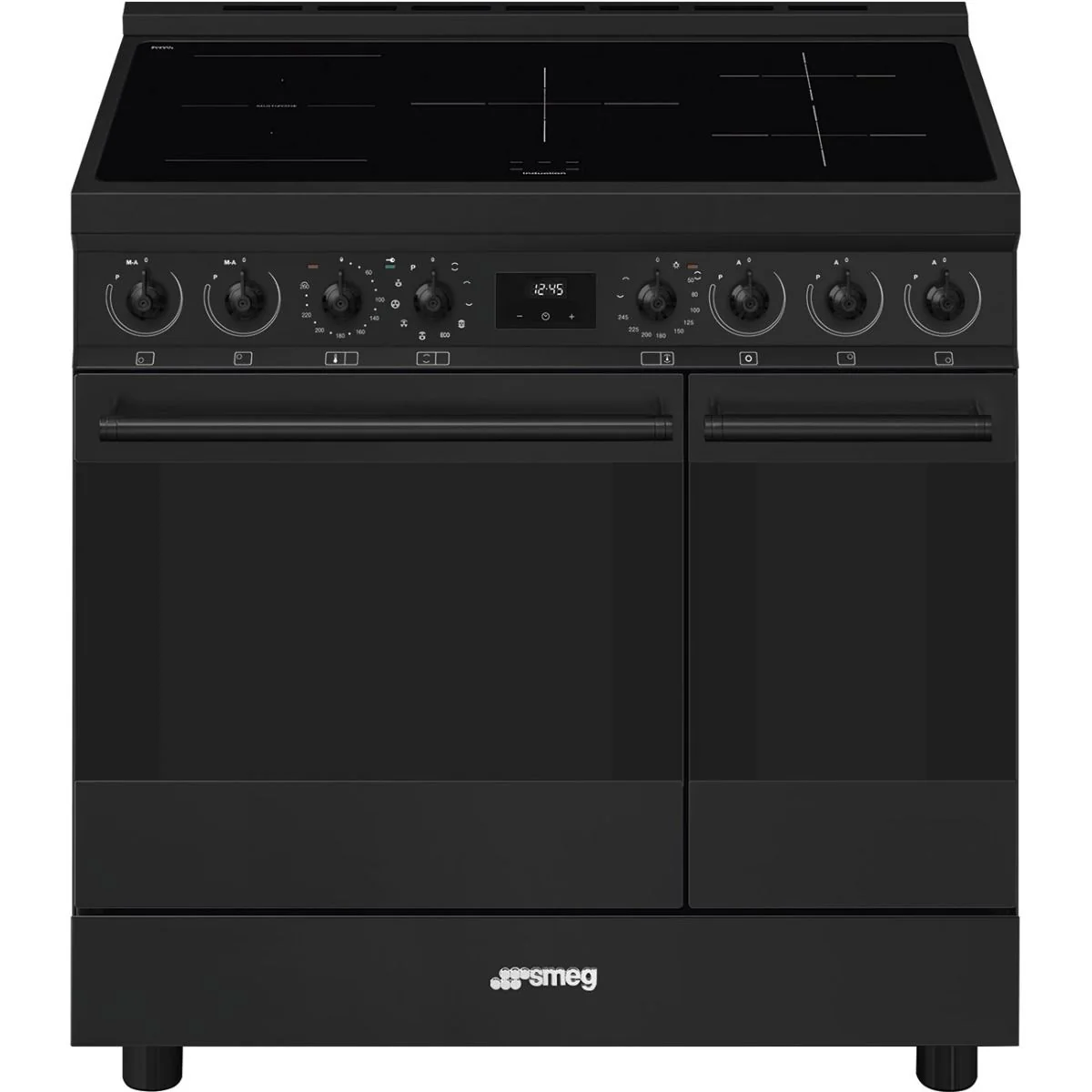 Smeg C92IPN2 - Black 90cm Dual Cavity Range Cooker - Induction - Pyrolytic Self-Cleaning - A Energy - Image 2