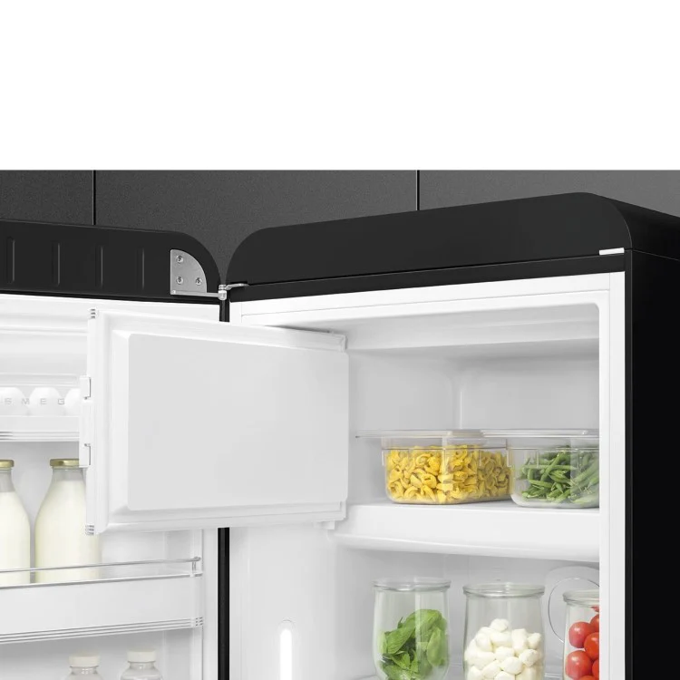 Smeg FAB28LBL6UK - Black Retro Refrigerator - 270L Capacity - Left Hinged - C Energy Rating - Image 3