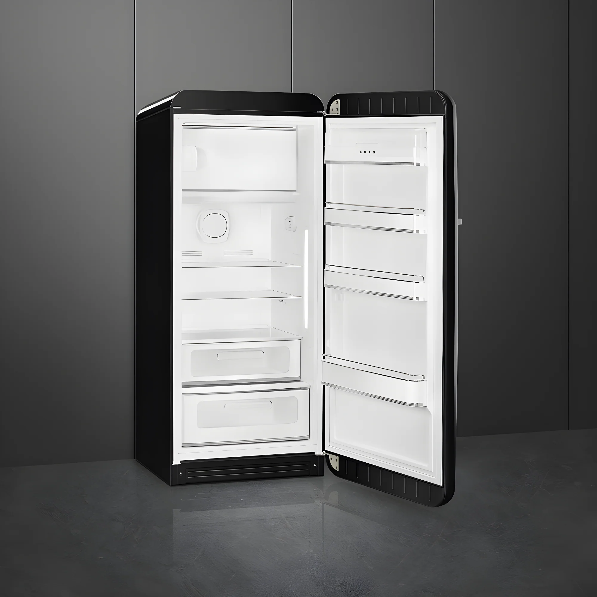 Smeg FAB28RBL6UK - Black Fridge - 270L Total Capacity - C Energy Rating - Image 2