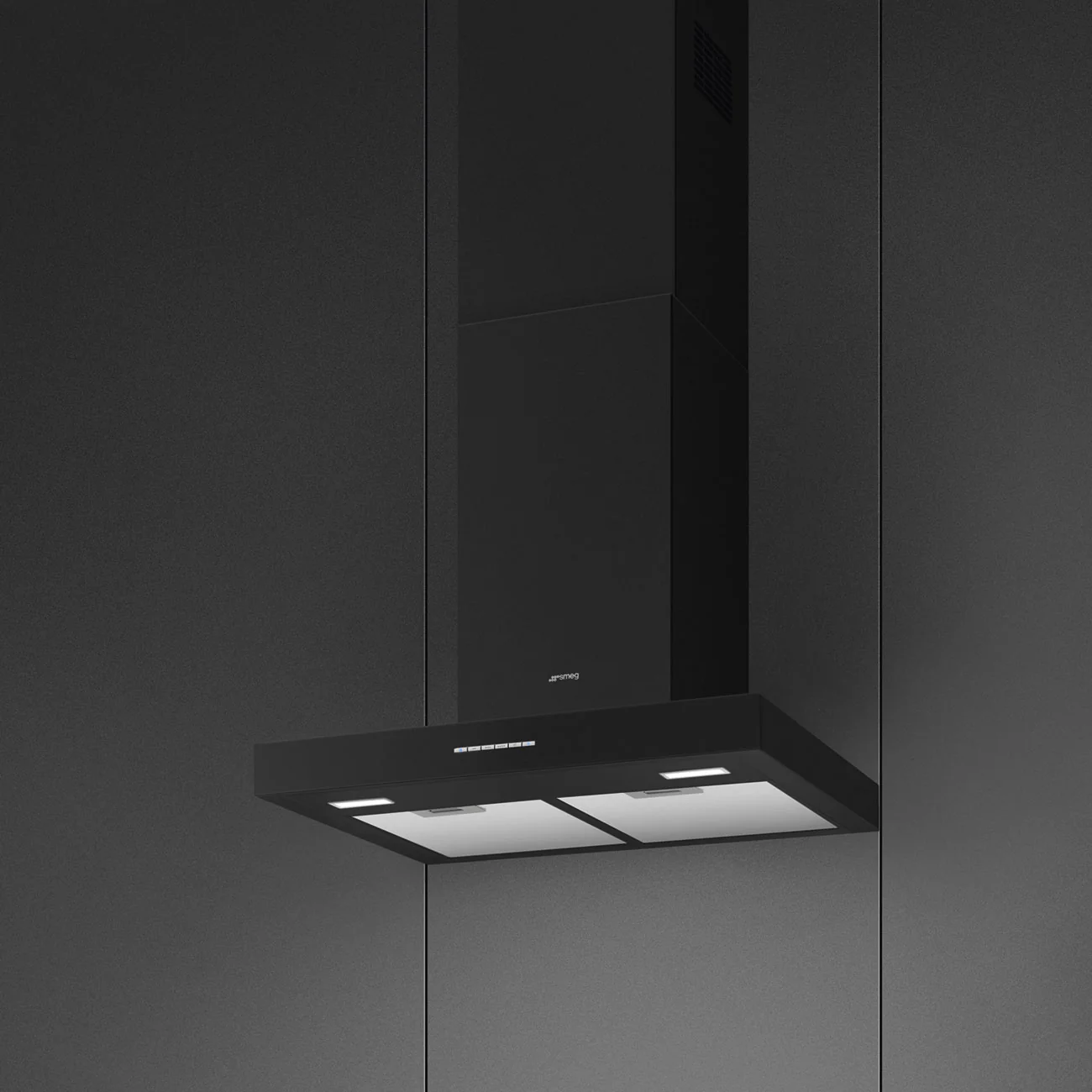Smeg KBT600MB - Matt Black Extractor Hood - 60cm Chimney - A Energy - Image 2