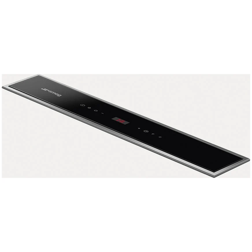 Smeg KDD60VXE-2 - Stainless Steel and Black Glass Downdraft Extractor - 570m³/h - B Energy Rated - Image 2