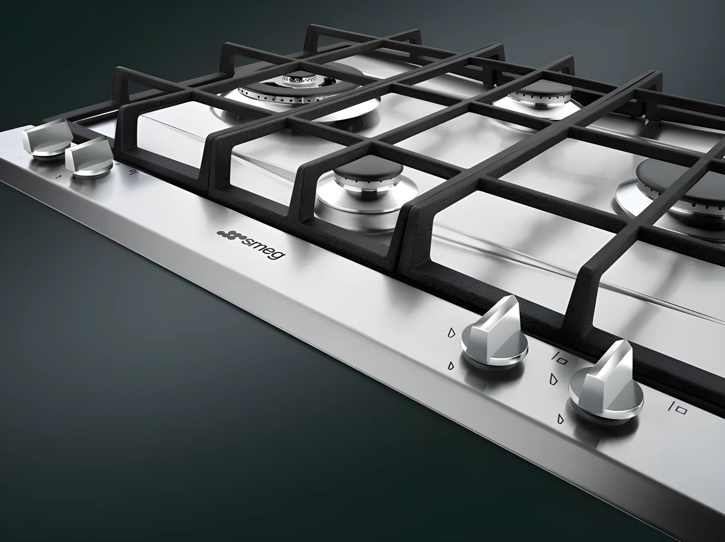 Smeg P261XGH - Stainless Steel Gas Hob - 60cm - 4 Burners - Image 3