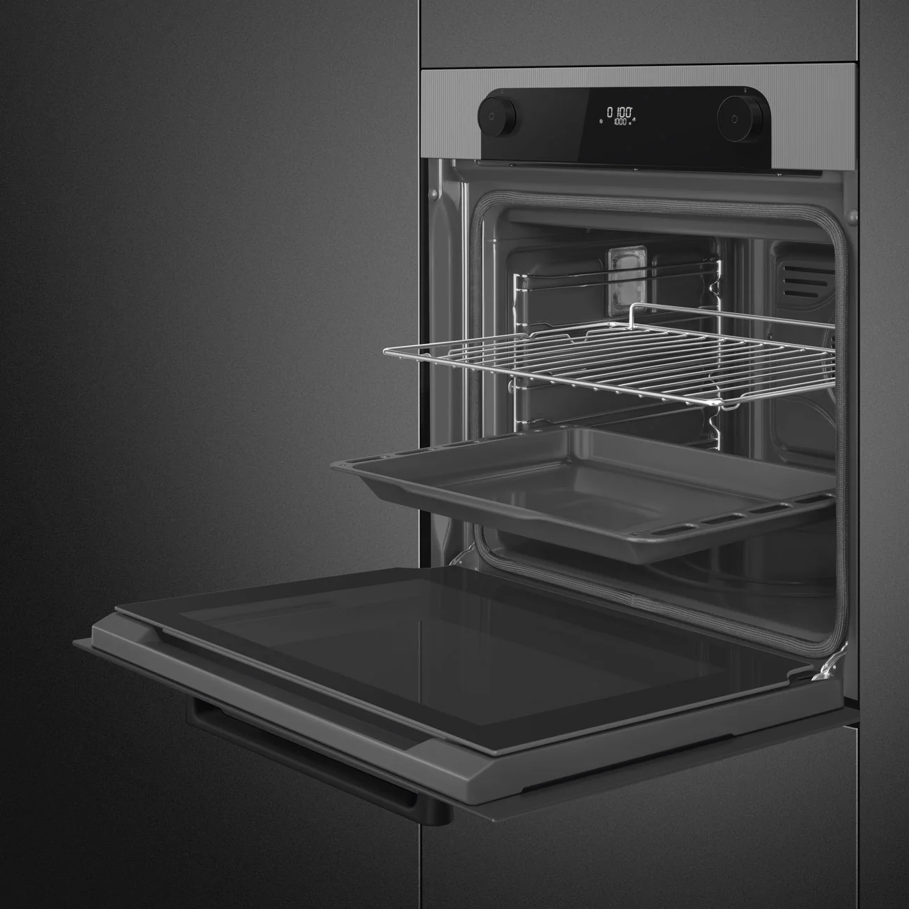 Smeg SFP6201TSI - Silver Built-In Single Oven - 70L Pyrolytic - A+ Energy - Image 2