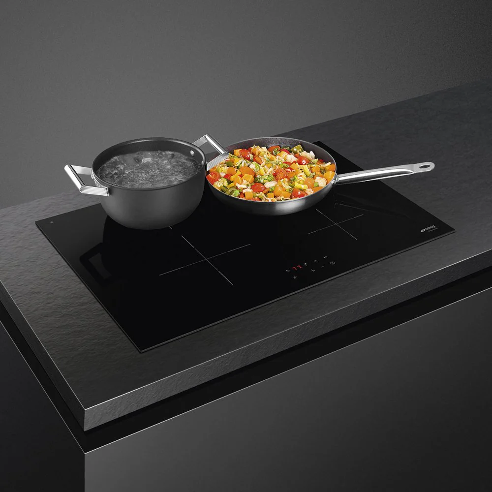 Smeg SI2741D - Black 80cm 4 Zone Induction Hob HARD WIRED - Touch Controls - 9 Power Levels - Image 4