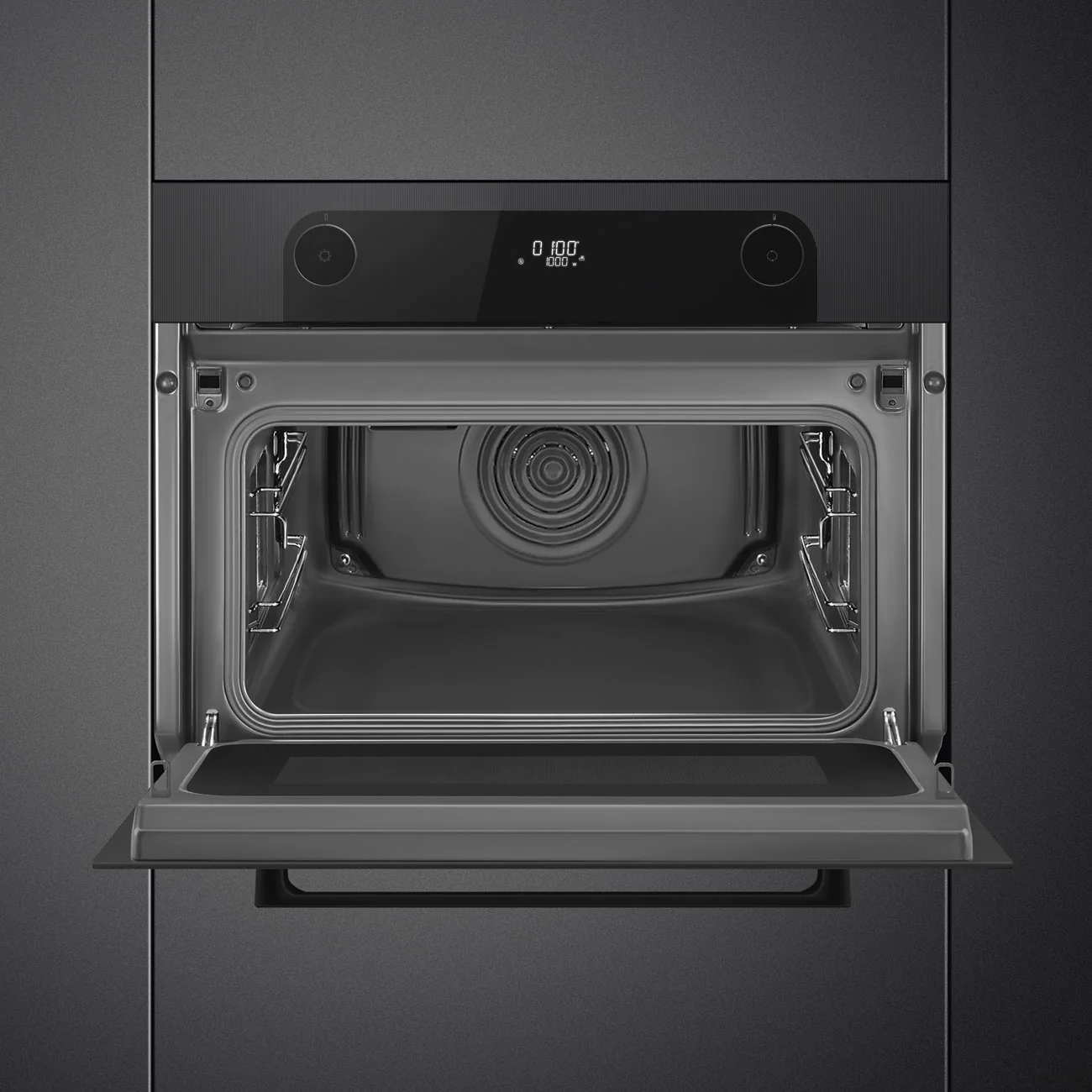 Smeg SO4201M1BI - Black Compact Built-In Single Oven & Microwave Combi - 40L - Electric - Image 4