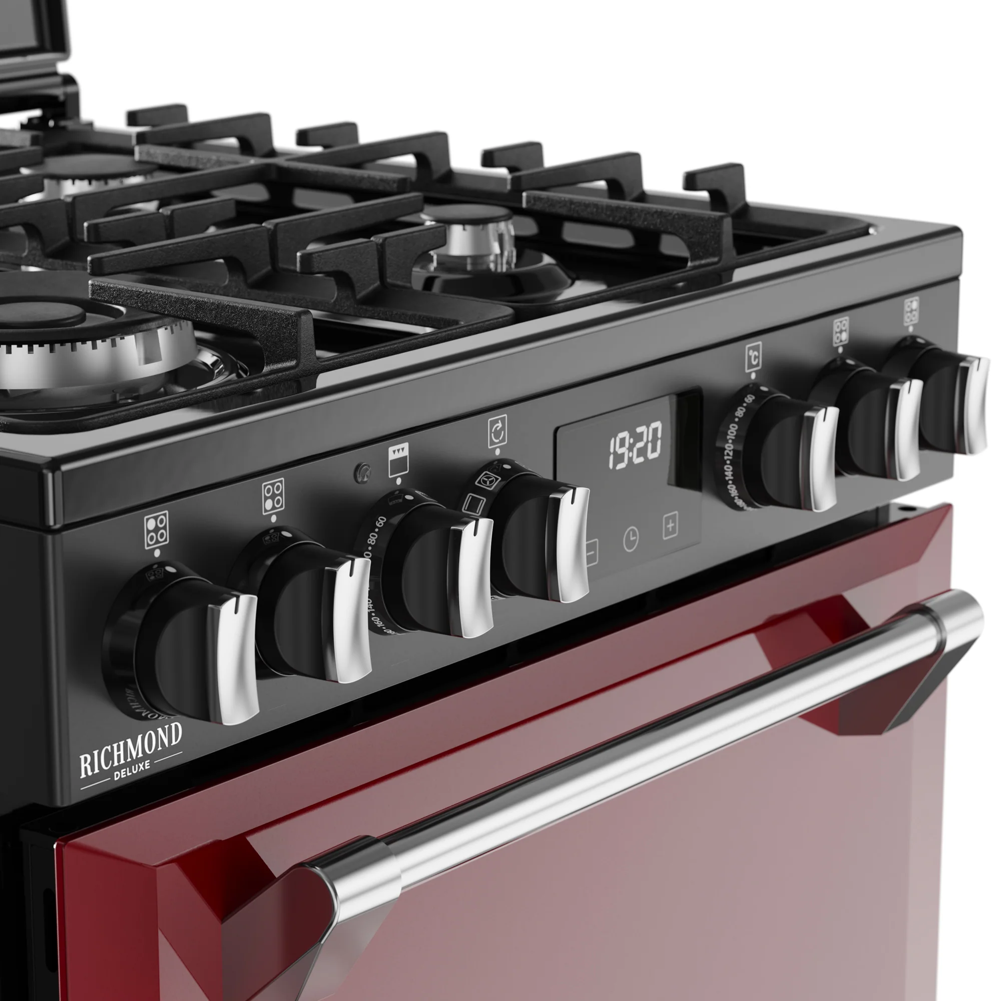 ST DX MRA RICH 60DF GAR 444411997 - Garnet Red 60cm Dual Fuel Range Cooker - 4 Burners - Image 3