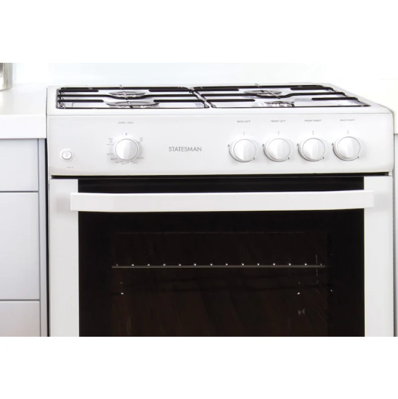 Statesman MAXI60GSF - White 4 Zone Gas Cooker - Manual cleaning - A energy - Image 2
