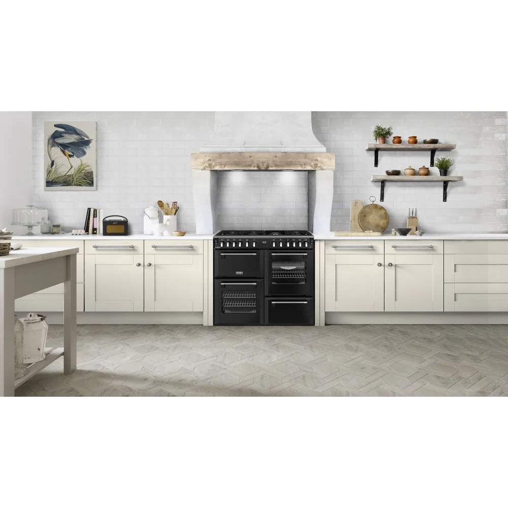 Stoves DX RCA RICH 100DF BLK 444411871 - Black Dual Fuel Range Cooker - 196L, 7 Burners, 4 Ovens - A Energy Rating - Image 2