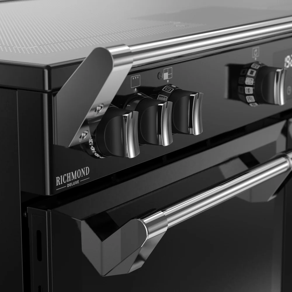 Stoves DX RCA RICH 100Ei ZLS 444411875 - Black 100cm Range Cooker - 196L Cooking Capacity - Quad Oven - A Energy Rating - Image 4