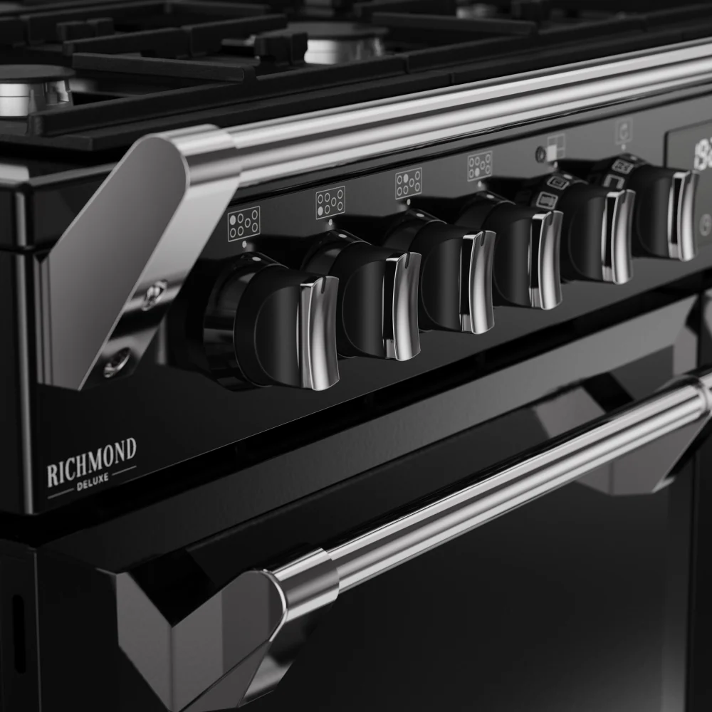 Stoves DX RCA RICH 110DF BLK 444411876 - Black 110cm Dual Fuel Range Cooker - 196L Capacity - A Energy Rating - Image 4