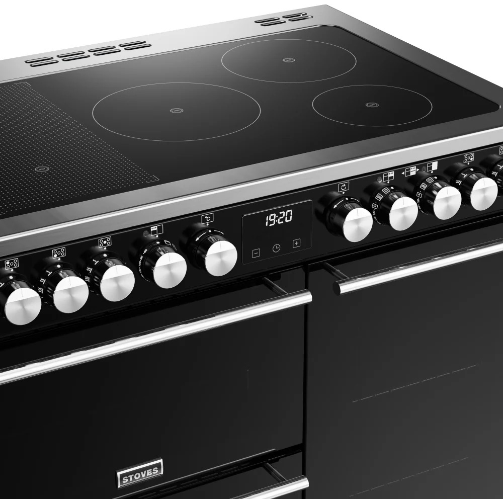 Stoves Precision Deluxe D900Ei RTY 444411488 - Black 90cm Induction Range Cooker - 168L Capacity - A Energy Rated - Image 2