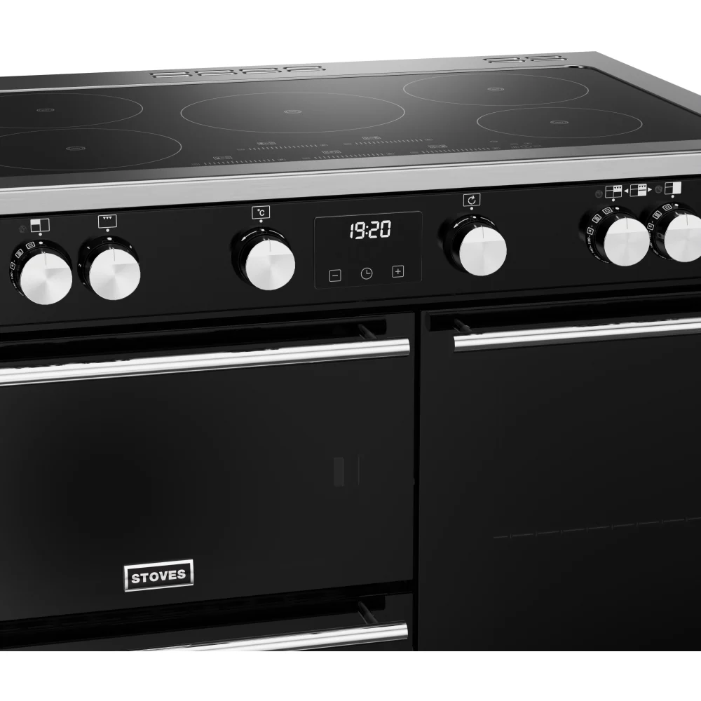 Stoves Precision Deluxe D900Ei TCH 444411490 - Black 90cm Induction Range Cooker - 5 Zone Hob - 3 Ovens - A Energy Rated - Image 3