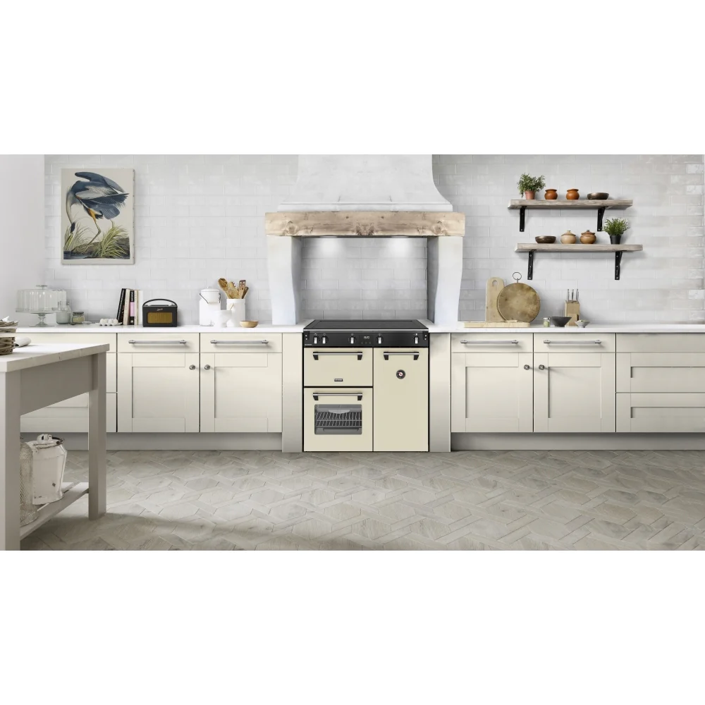 Stoves RCA RICH 90Ei TCH CRM 444411854 - Cream Range Cooker - 174L Capacity - 3 Ovens - 5 Zone Induction Hob - A Energy Rating - Image 2