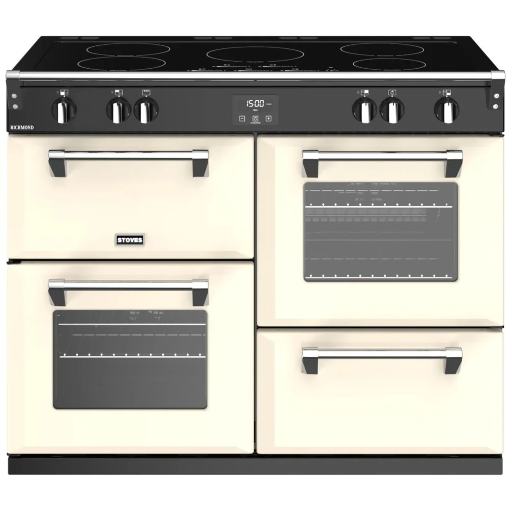 Stoves Richmond S1100Ei MK22 444411423 - Classic Cream 110cm Range Cooker - 204L Capacity - A Energy Rating