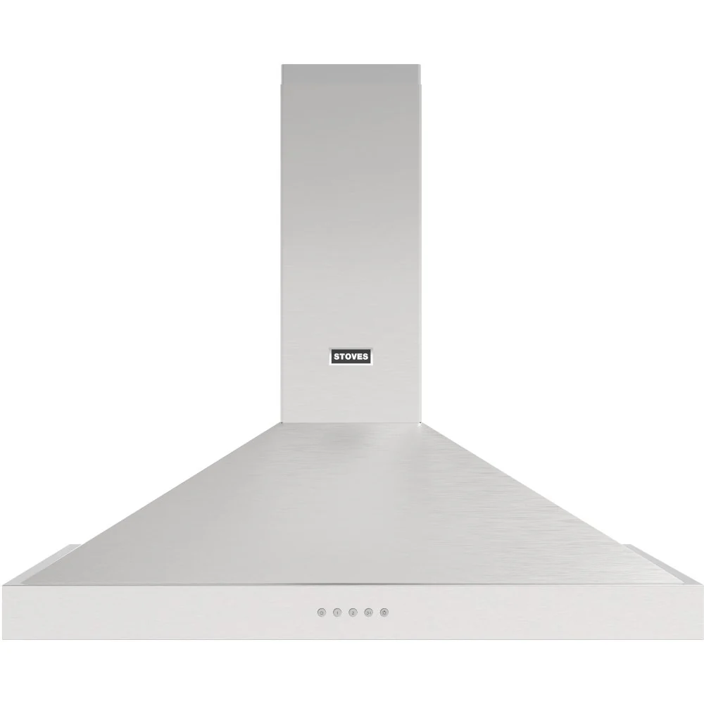 Stoves Sterling 100PYR 444411653 - Stainless Steel 100cm Chimney Extractor - 610 m³/h - A+ Rated