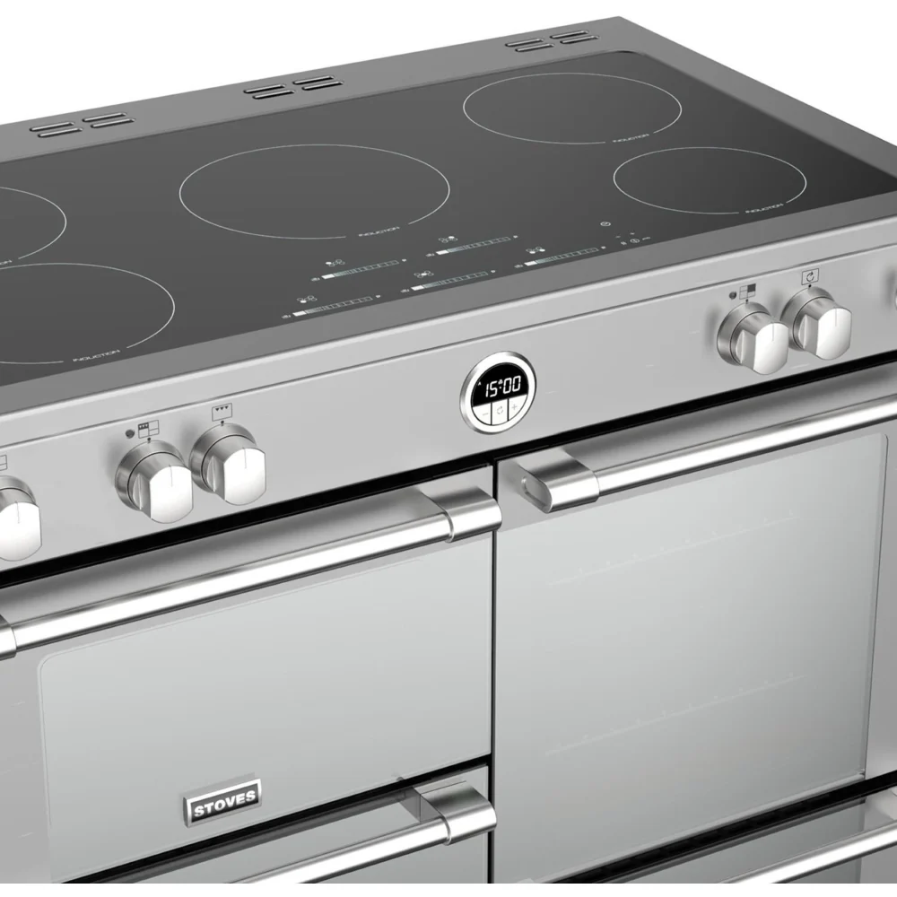 Stoves Sterling S1000Ei MK22 444411427 - Stainless Steel Range Cooker - 100cm - 5 Zone Induction - A Energy Rating - Image 2
