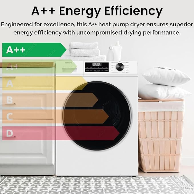 Teknix TK3HP10XW - White 10KG Heat Pump Tumble Dryer - E Energy Rating - Image 7