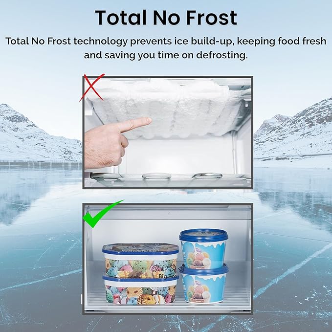 Teknix BITHTZFF - White 235L Integrated Tall Freezer - Garage Safe - Total No Frost - E energy - Image 7