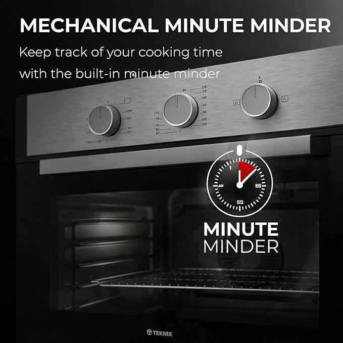 Teknix BITK263GSX - Stainless Steel 63L Gas Oven - Built-in-LPG convertible - A Energy Rating - Image 3