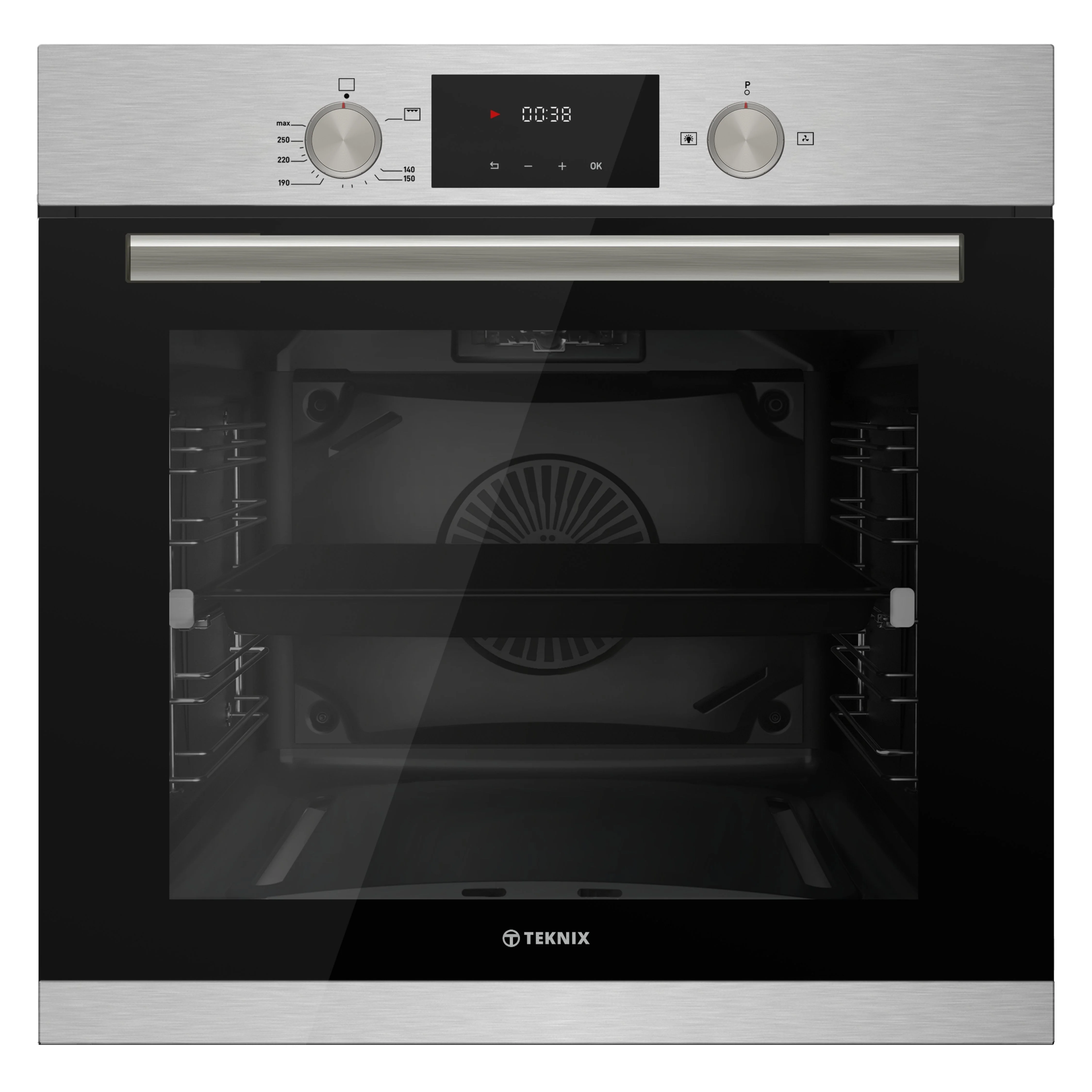 Teknix BITK264GSX - Stainless Steel Single Oven - Gas -LPG convertible - 69L - A Energy