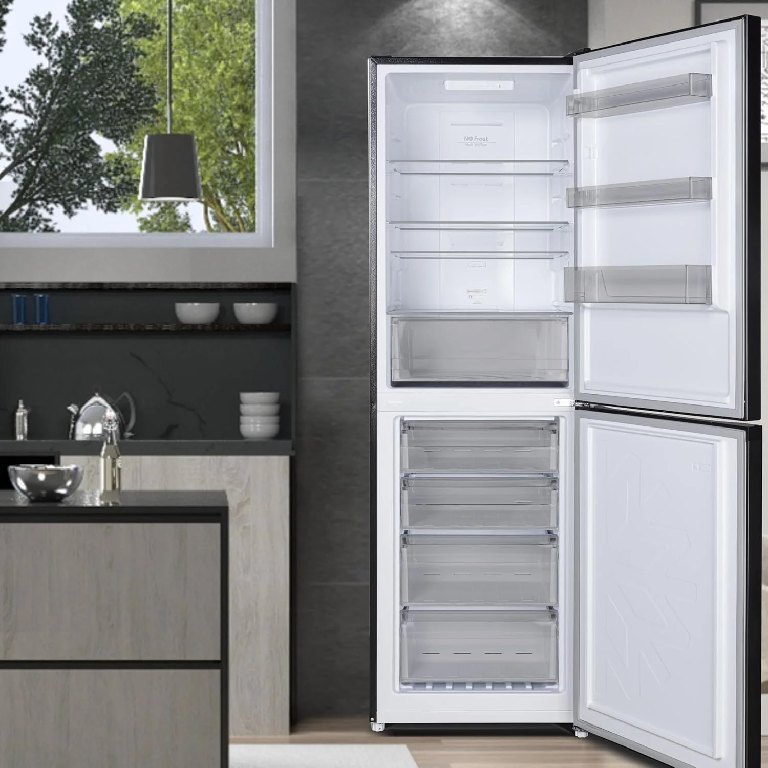 Teknix FF1860B/E - Black Fridge Freezer - 308L - E Energy Rating - Image 8